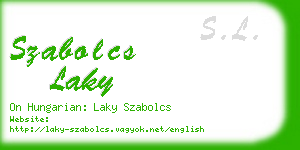 szabolcs laky business card